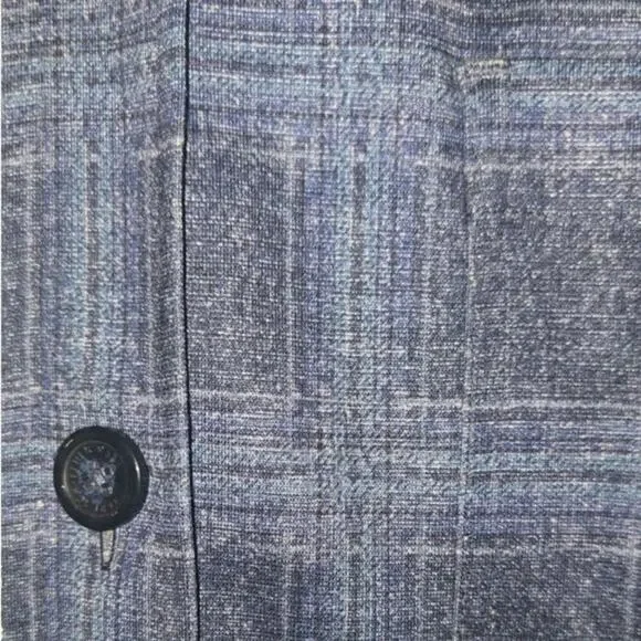 Hart Schaffner Marx Blue Stripe Long Sleeve Shirt Jacket Size XXL - Picture 6 of 6